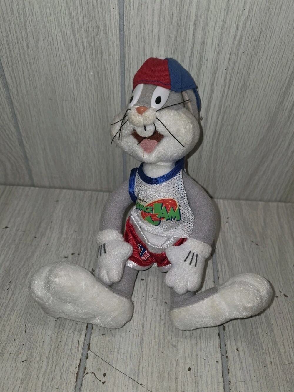Vtg Space Jam Bugs Bunny Plush Toy 1996 Nostalgia Movie Cartoon Flaw